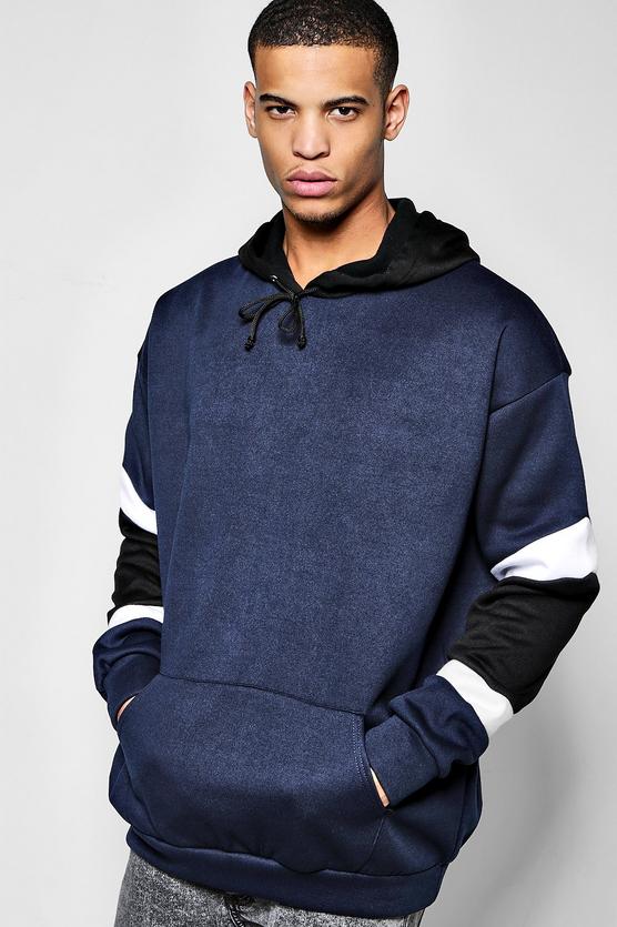 Oversized Block Sleeve Hoodie